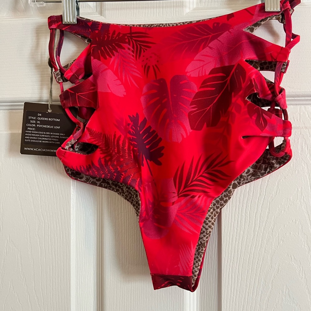 Acacia Swimwear - NWT Queens bottoms XL - Psychedelic Leaf (bright pink)